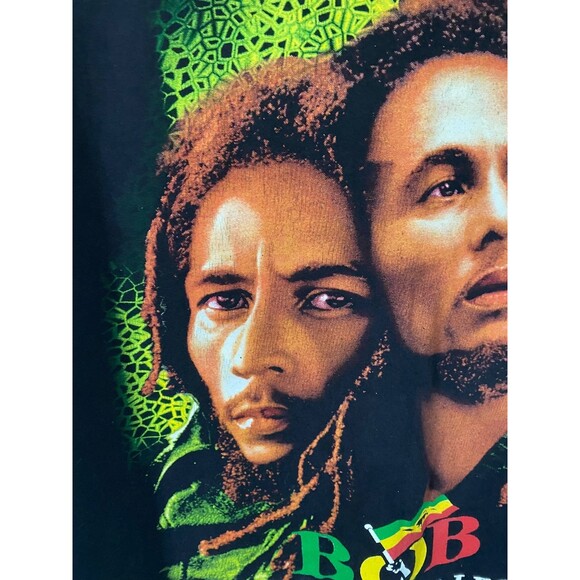 Vtg Zion original rude BWoy Bob Marley double sided tshirt reggae size Large - Picture 4 of 9